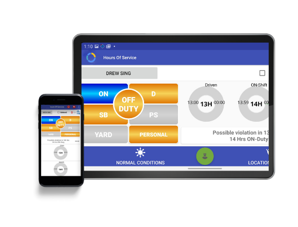 ELD tablet & mobile screen
