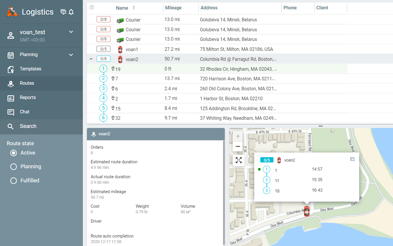 Delivery process monitoring - logistics