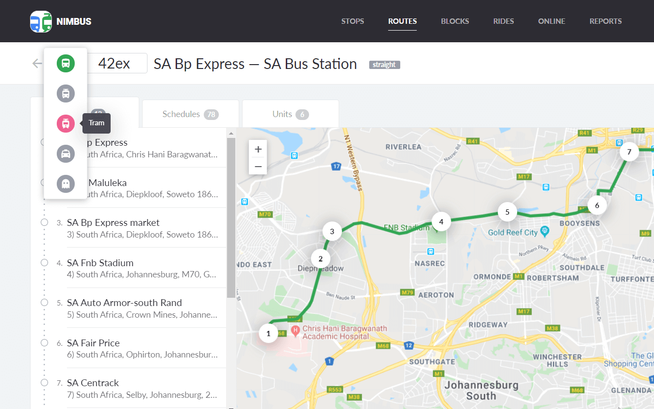 Route management - nimbus