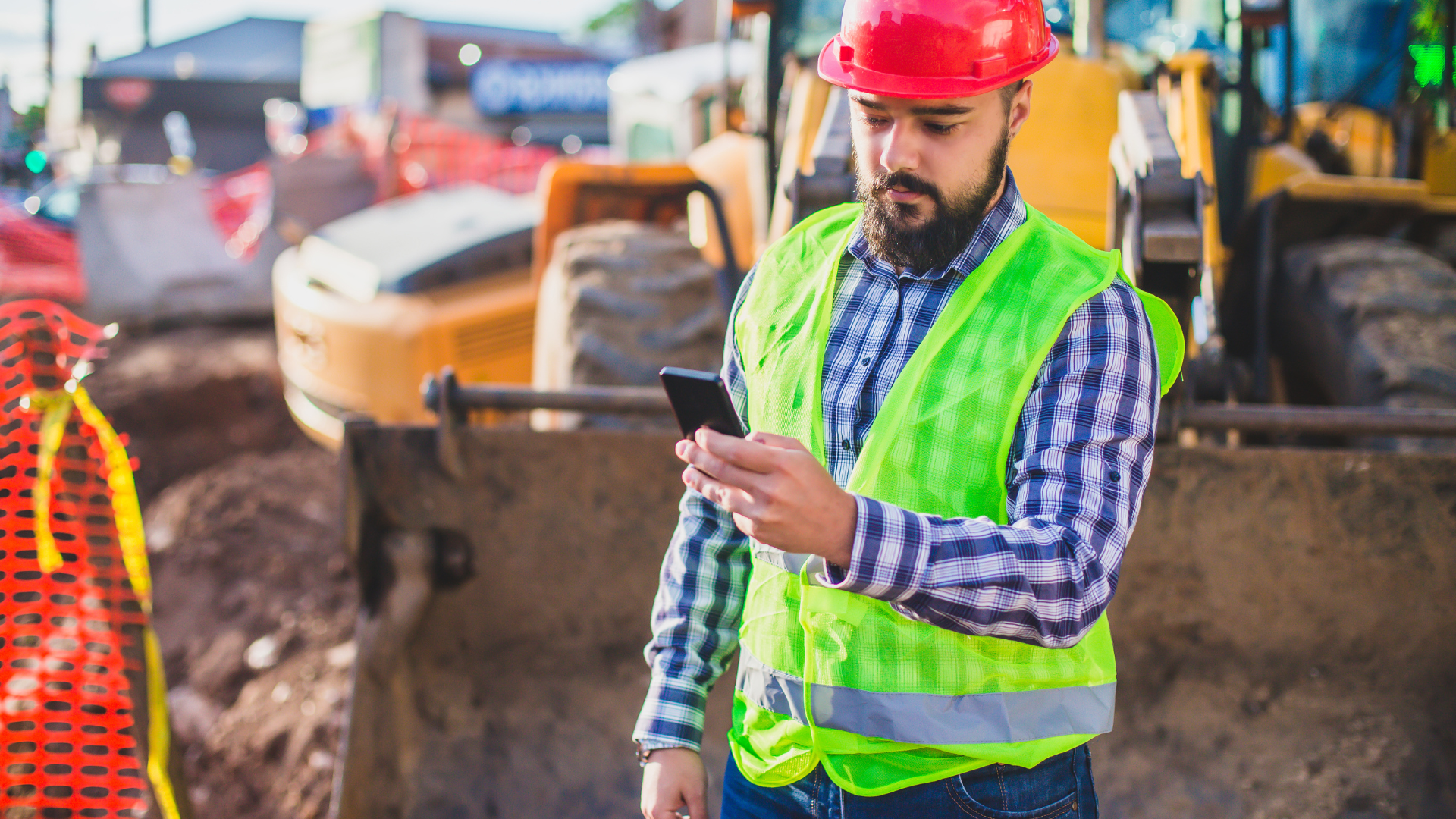 mobile worker using mobile workforce management app